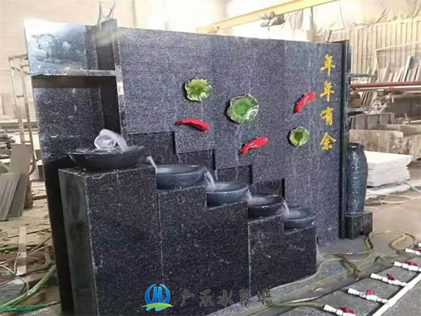 流水背影墙施工案例