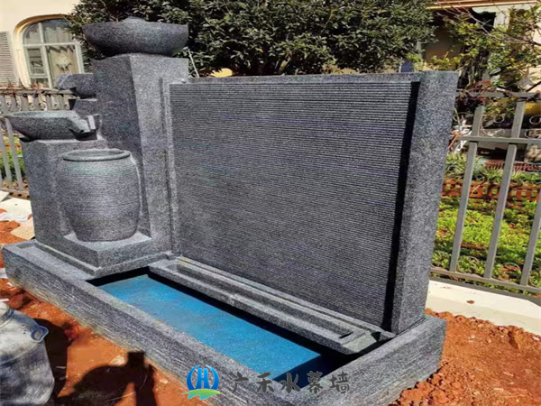 石家庄庭院鱼池流水墙施工