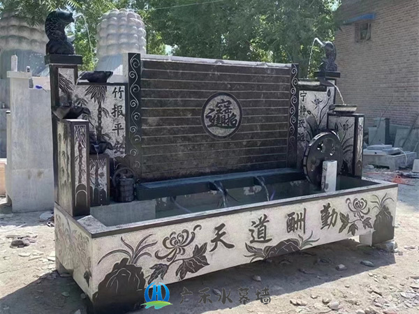 石家庄石材流水墙制作