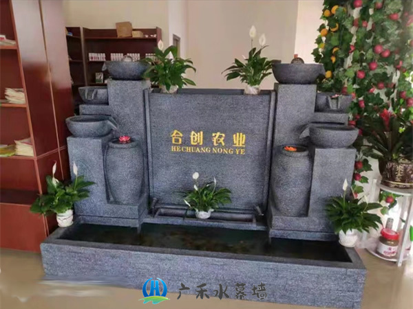 石家庄企业logo水景墙