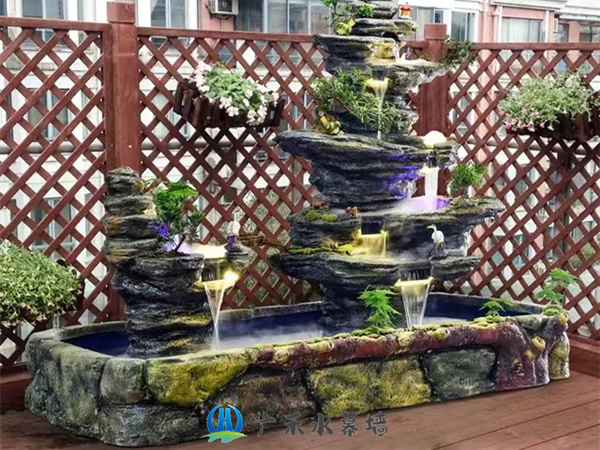 流水假山制作